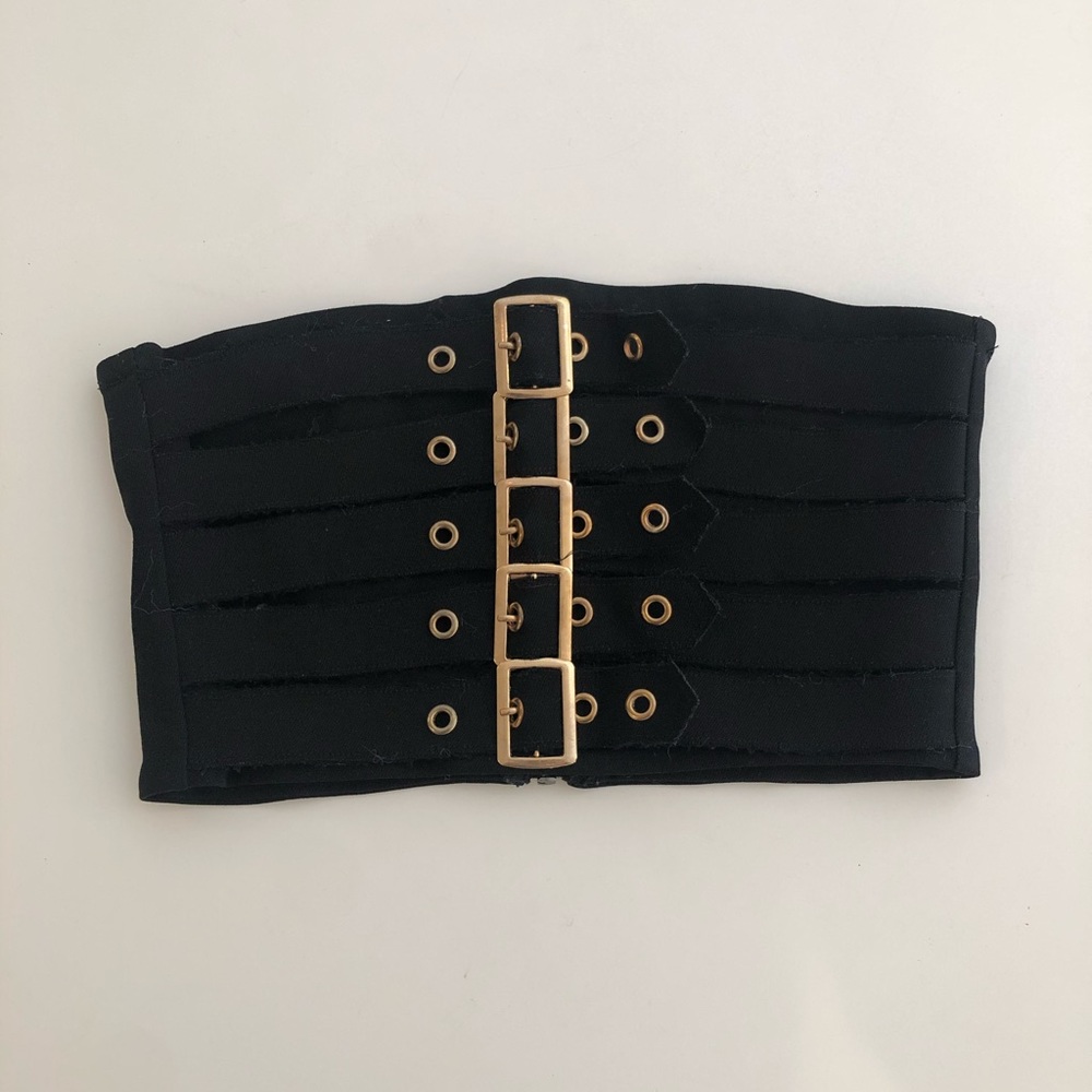 Black belted tube too